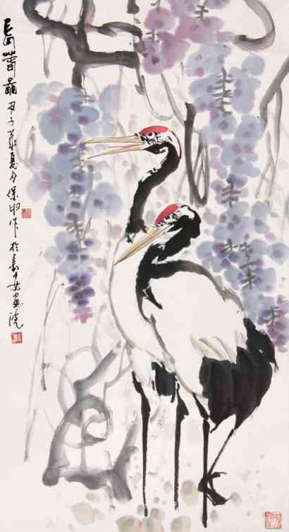 刘保申 花鸟 镜心